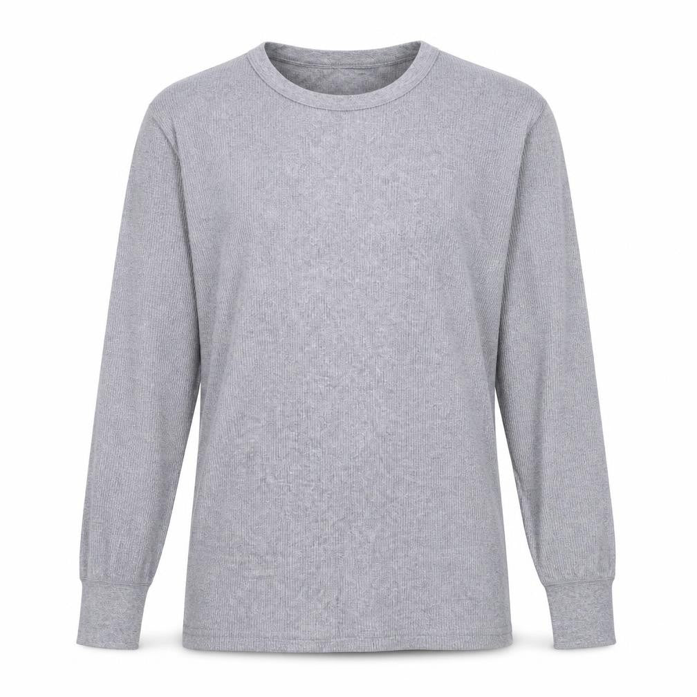 Marks & Spencer Mens Grey Round Neck Cotton Pullover Jumper Size M