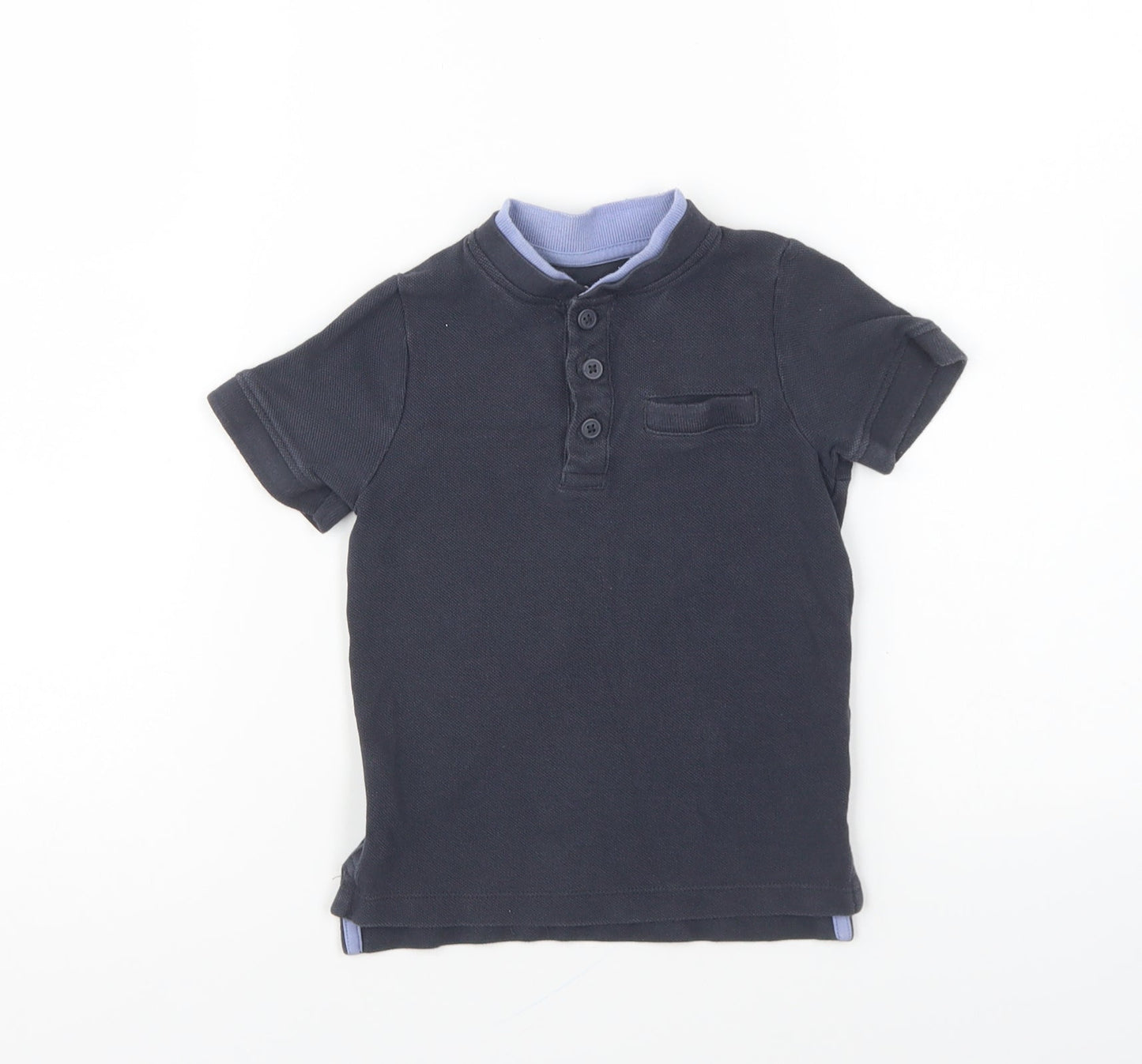 Nutmeg Boys Blue Cotton Basic Polo Size 2-3 Years Collared Button