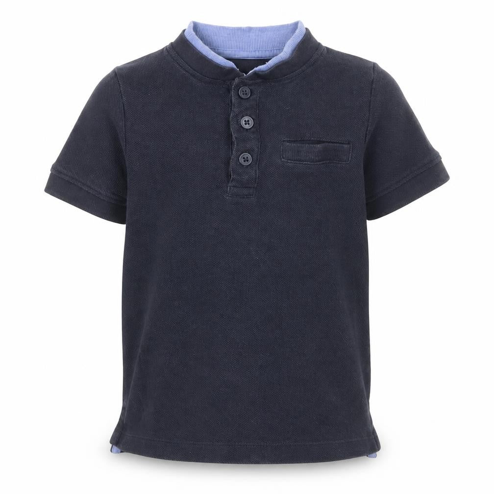 Nutmeg Boys Blue Cotton Basic Polo Size 2-3 Years Collared Button
