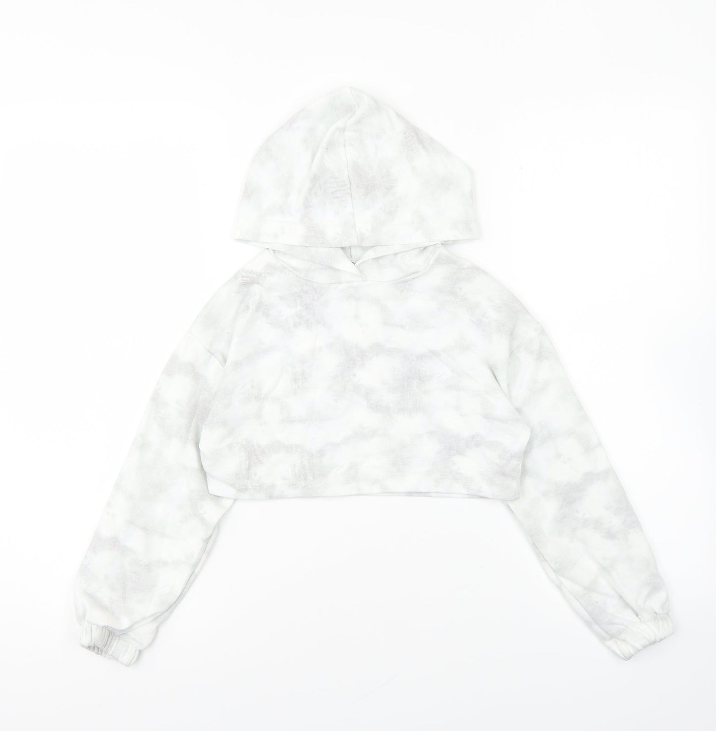 Matalan Girls Grey Polyester Pullover Hoodie Size 9 Years Pullover