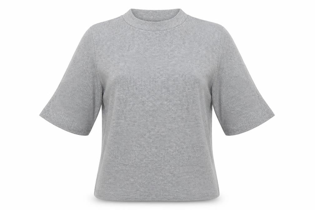 New Look Womens Grey High Neck Polyester Pullover Jumper Size 14