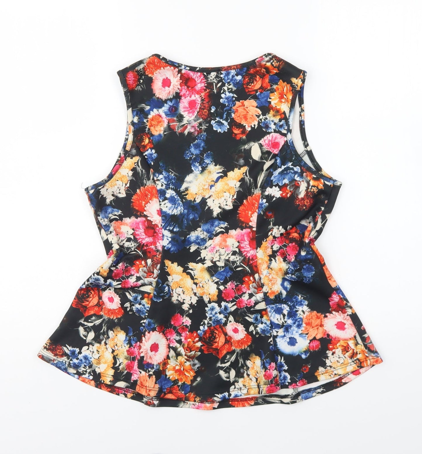 Atmosphere Womens Multicoloured Floral Polyester Basic Blouse Size 10 Round Neck - Peplum Top