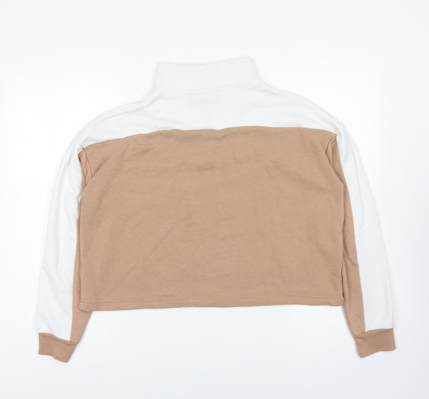 New Look Womens Multicoloured Cotton Pullover Sweatshirt Size 12 Zip - Colour Block