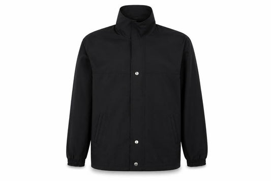 Buonamico Mens Black Overcoat Coat Size L Zip