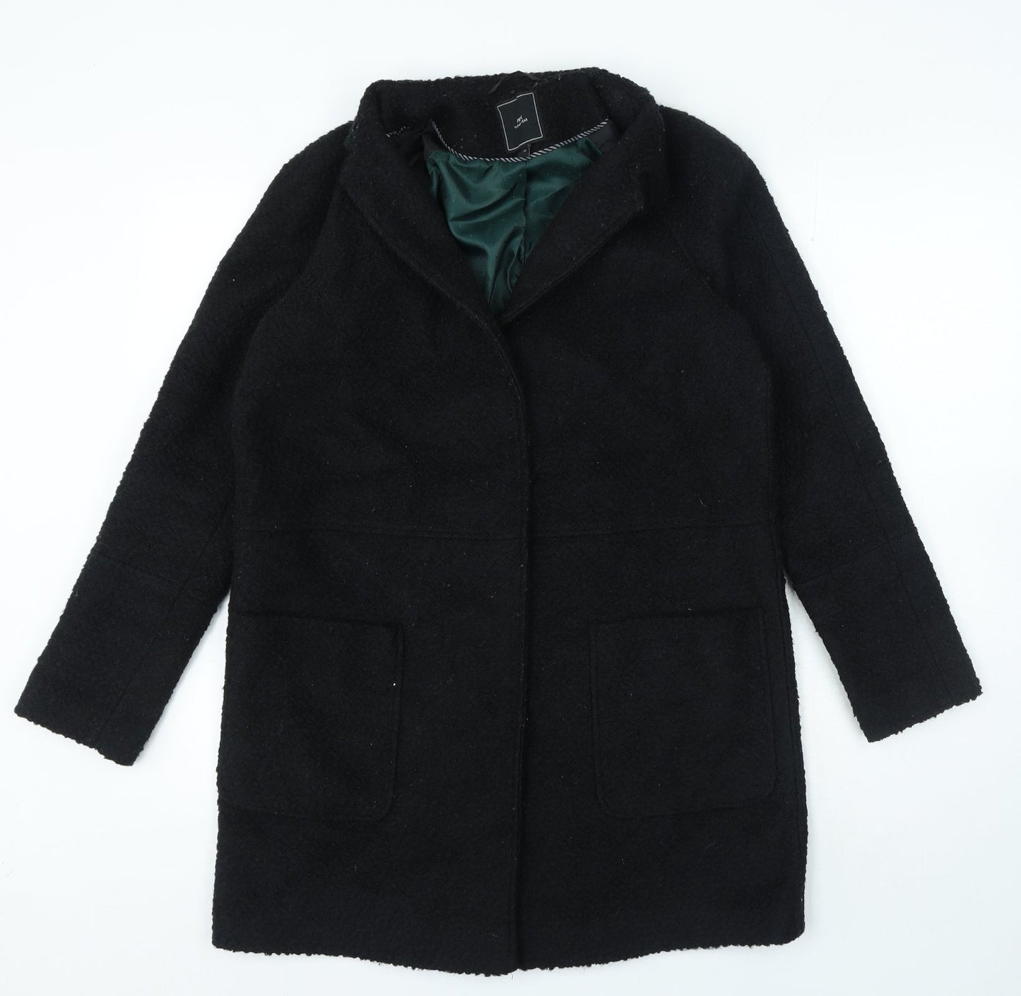 NEXT Womens Black Jacket Coat Size 12 Button