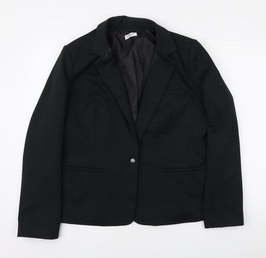 Damrat Womens Black Polyester Jacket Blazer Size 18