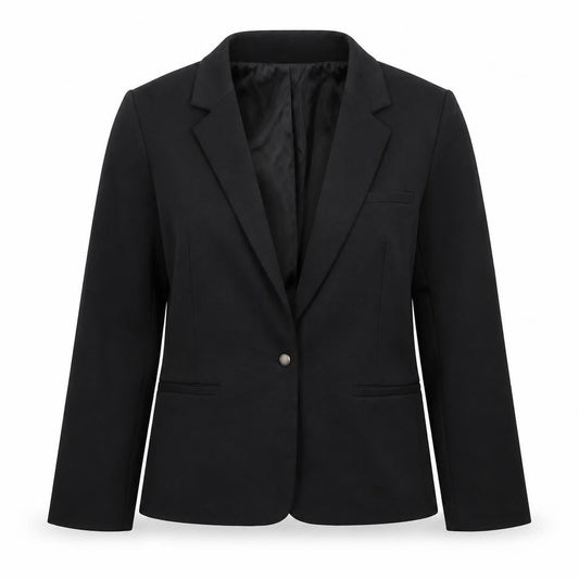 Damrat Womens Black Polyester Jacket Blazer Size 18