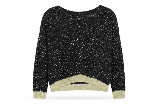 Urmoda Womens Multicoloured Boat Neck Polyester Pullover Jumper Size M