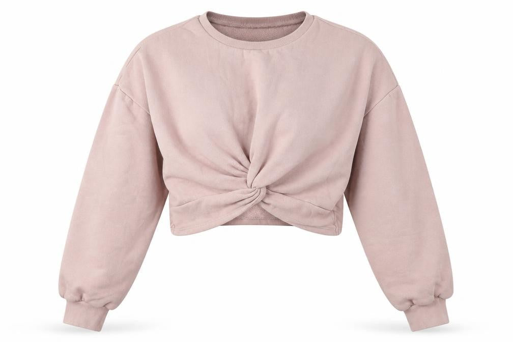 Divided by H&M Womens Pink Cotton Pullover Sweatshirt Size S Pullover - Cropped
