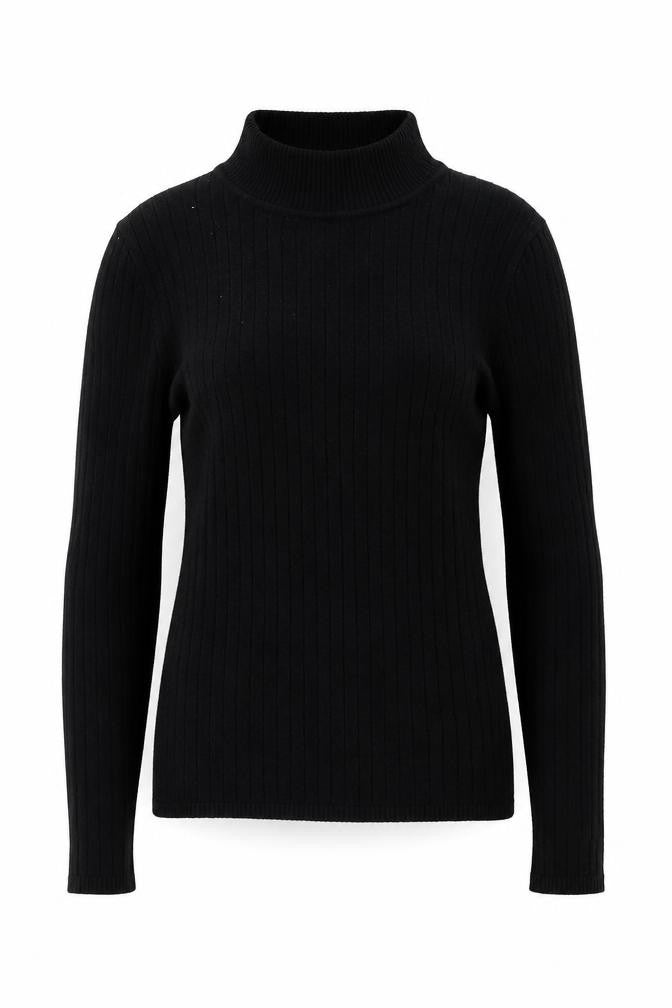 Primark Womens Black High Neck Viscose Pullover Jumper Size S