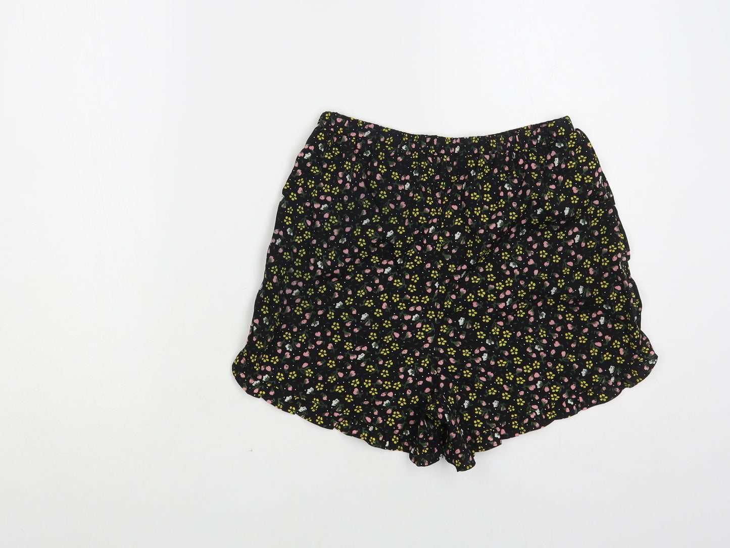 Primark Girls Black Floral Polyester Bermuda Shorts Size 12-13 Years Regular