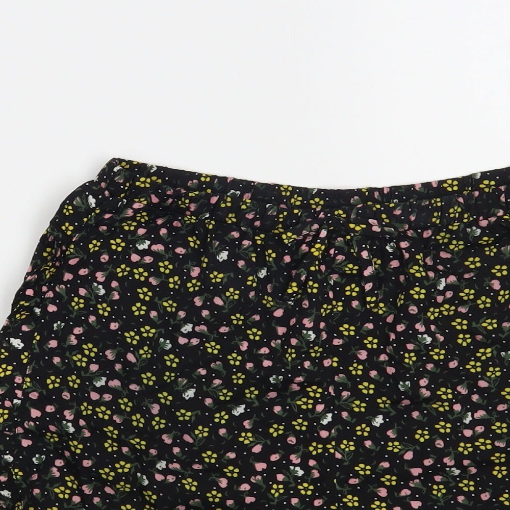 Primark Girls Black Floral Polyester Bermuda Shorts Size 12-13 Years Regular