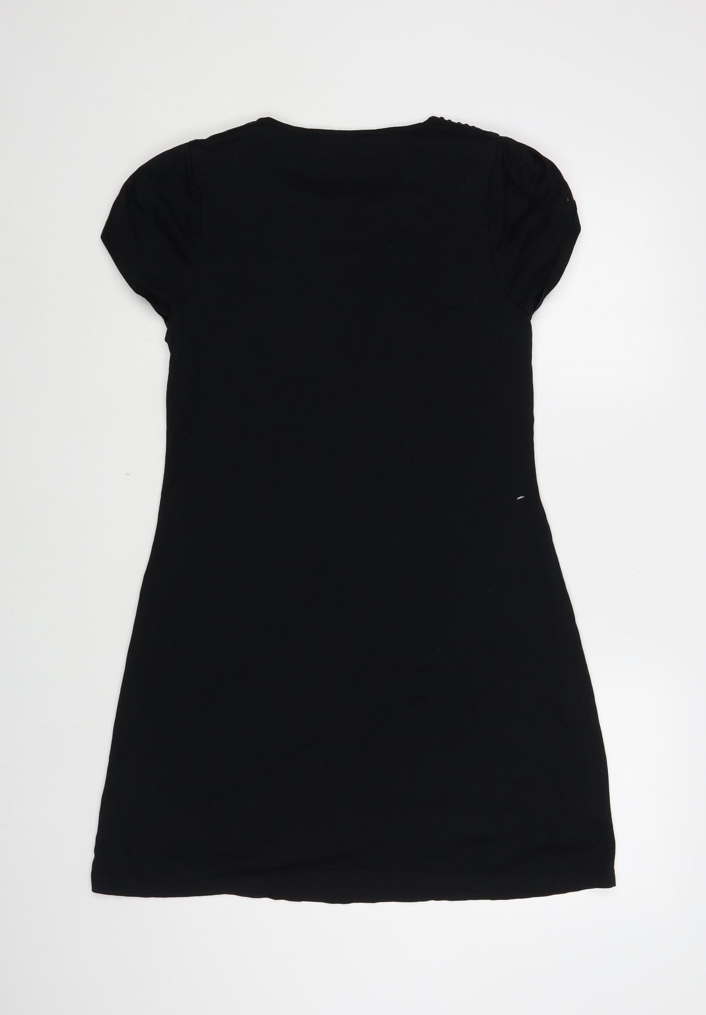 Zara Womens Black Cotton Shift Size M Round Neck Pullover