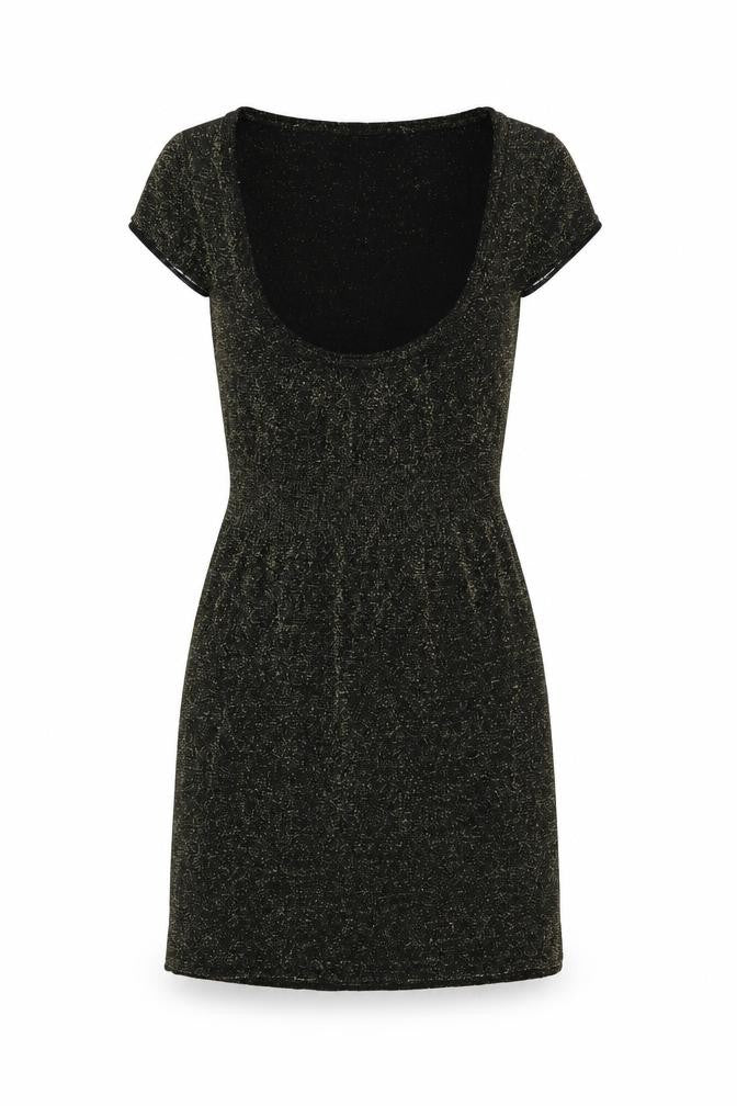 Miss Barbara Womens Black Polyester A-Line Size S Scoop Neck Pullover