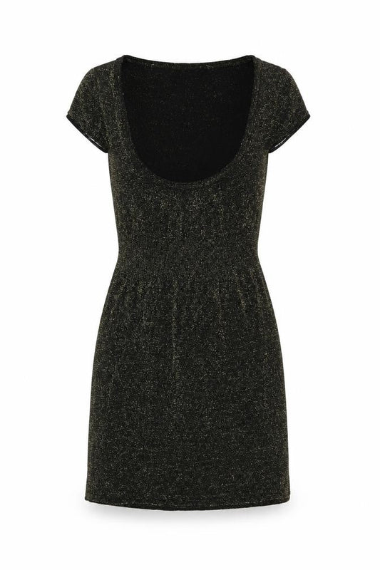 Miss Barbara Womens Black Polyester A-Line Size S Scoop Neck Pullover