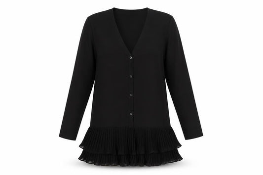 Missguided Womens Black Polyester Shirt Dress Size 10 V-Neck Button