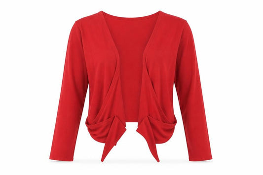 Marks and Spencer Womens Red 100% Cotton Wrap Sweatshirt Size 12 Tie