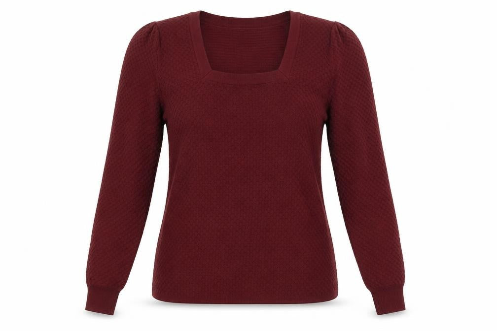 NEXT Womens Purple Square Neck Viscose Pullover Jumper Size 10