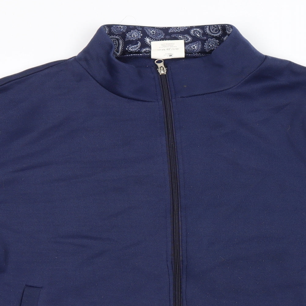 Anne De Lancay Womens Blue Jacket Size M Zip