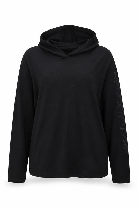 Gaiam Womens Beige Polyester Pullover Hoodie Size L Pullover - Fish and water drops