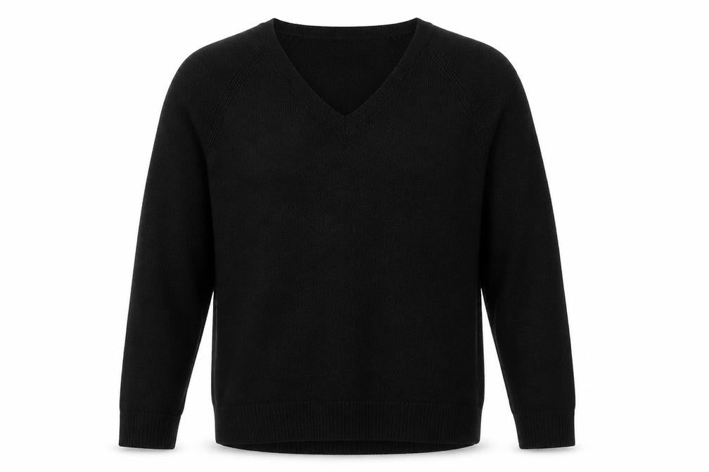 Gap Mens Black V-Neck Nylon Pullover Jumper Size S