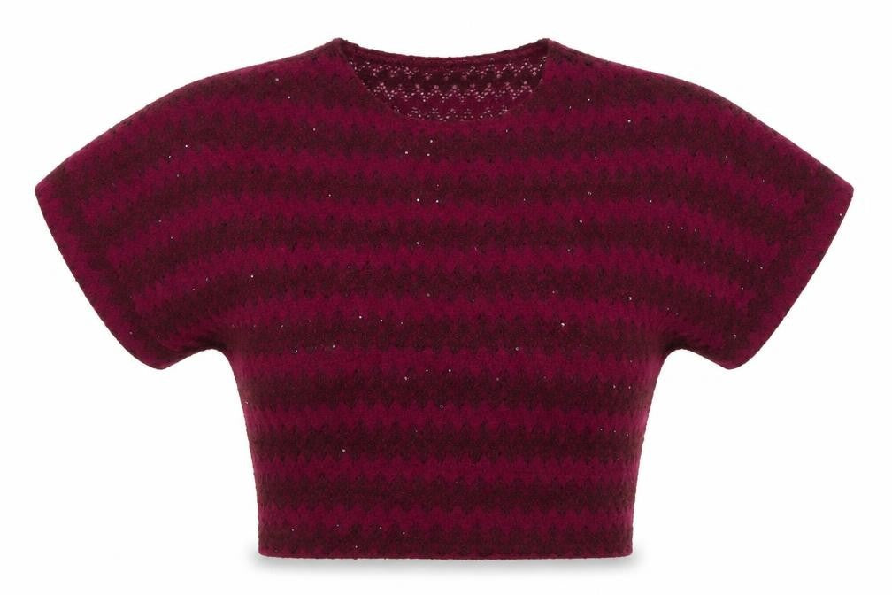 Epilogue Womens Purple Striped Polyester Basic T-Shirt Size 10 Scoop Neck