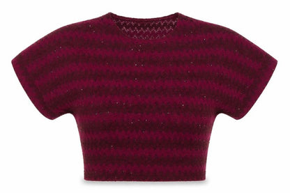 Epilogue Womens Purple Striped Polyester Basic T-Shirt Size 10 Scoop Neck