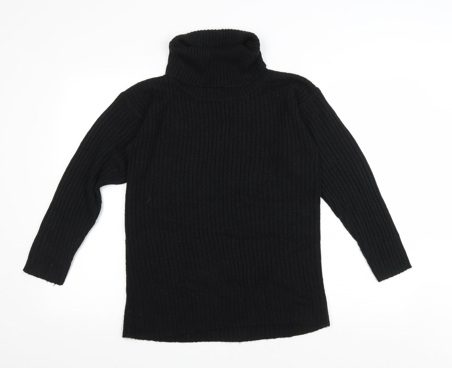 LC Womens Black Roll Neck Acrylic Pullover Jumper Size 8