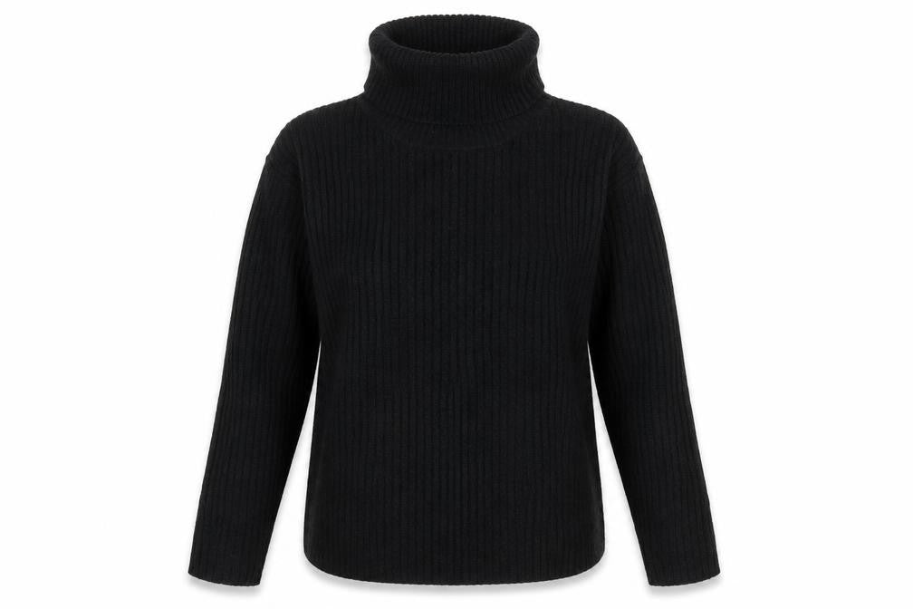 LC Womens Black Roll Neck Acrylic Pullover Jumper Size 8