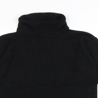 LC Womens Black Roll Neck Acrylic Pullover Jumper Size 8