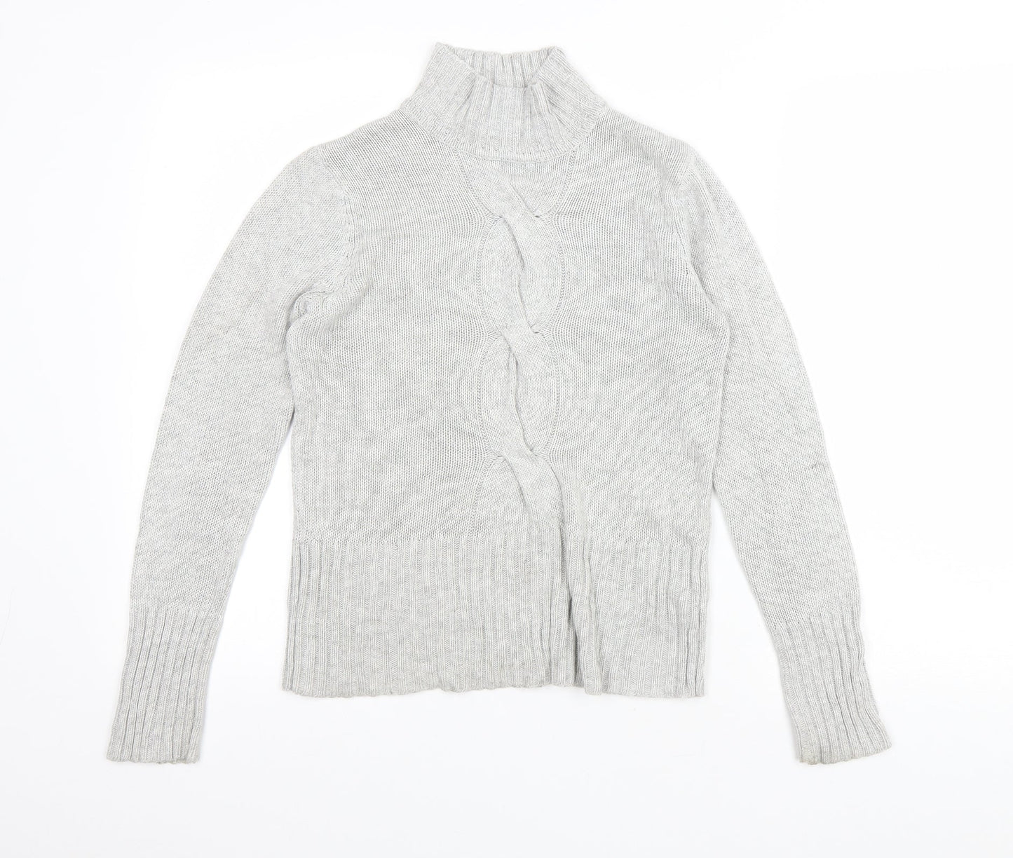 Principles Womens Grey High Neck Acrylic Pullover Jumper Size 10