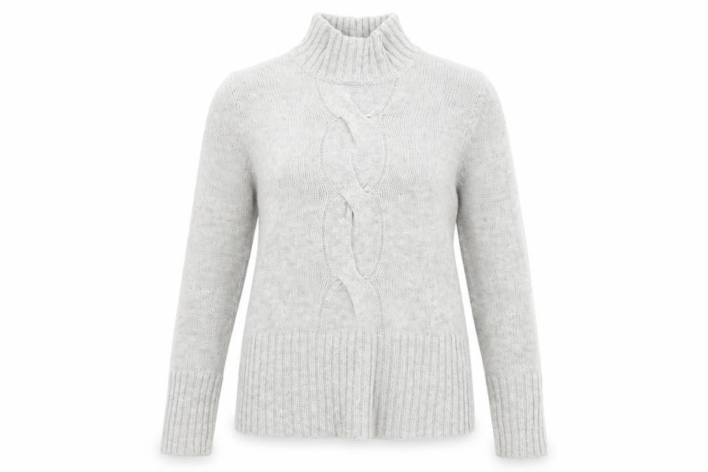 Principles Womens Grey High Neck Acrylic Pullover Jumper Size 10