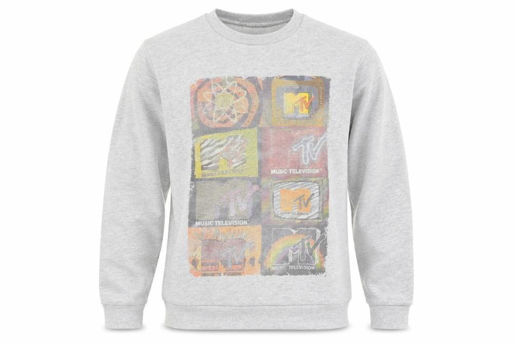 Topman Mens Grey Cotton Pullover Sweatshirt Size M - MTV