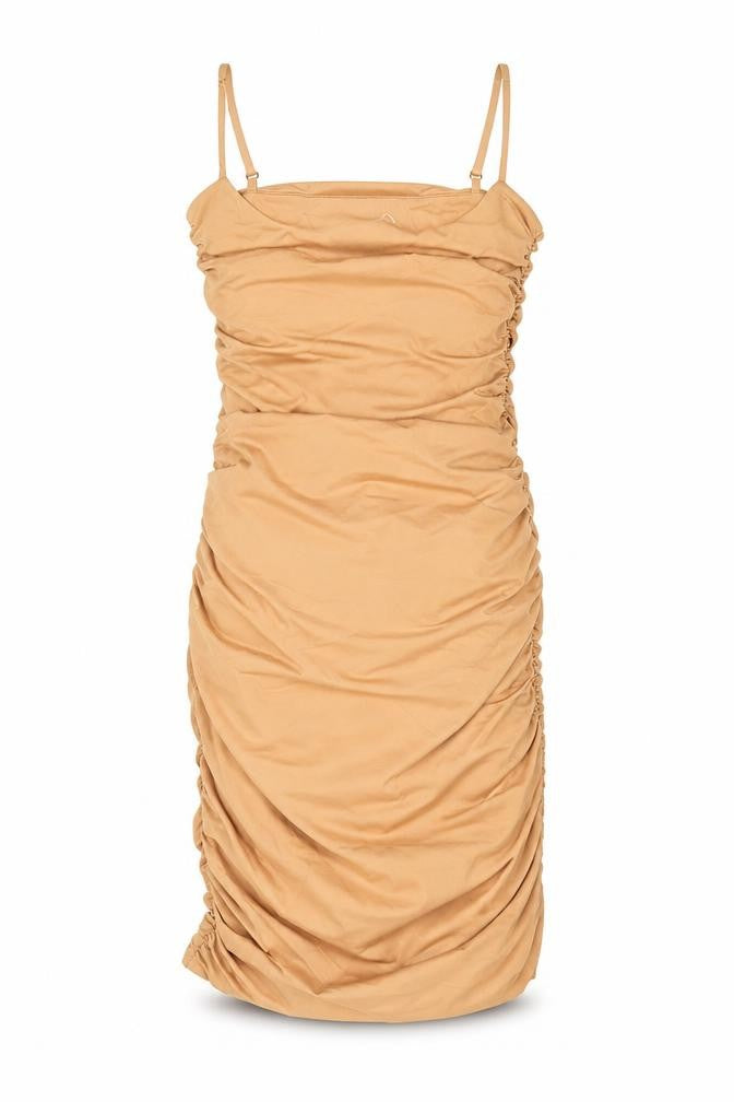 Oh Polly Womens Yellow Polyester Bodycon Size 8 Square Neck Pullover