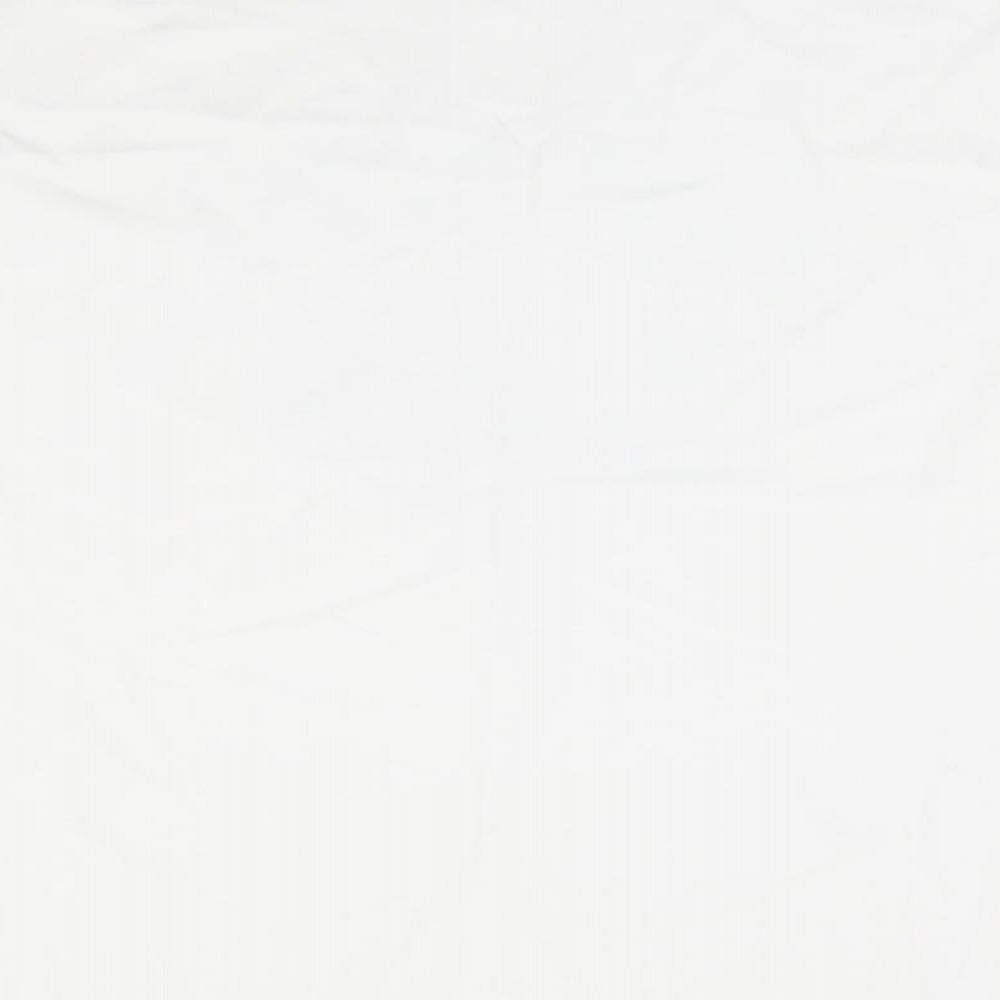 Girl Knows All Womens White Polyester Basic T-Shirt Size M Round Neck - St Tropez