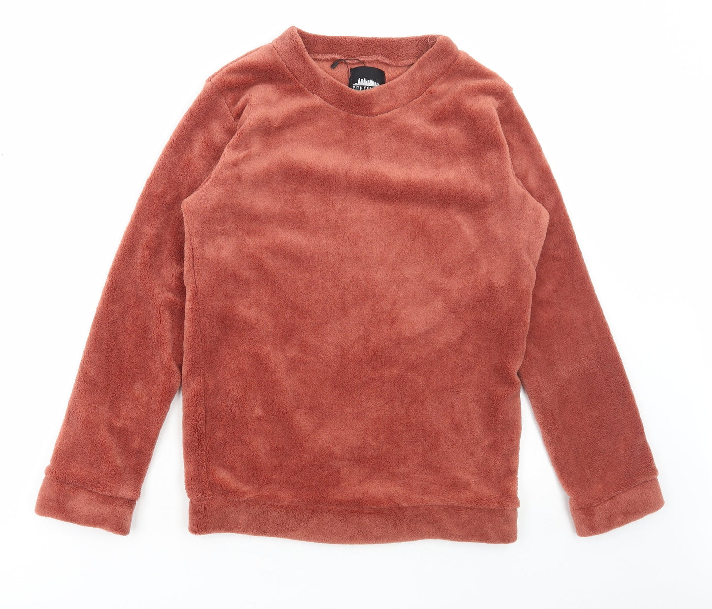 City Comfort Womens Pink Polyester Pullover Sweatshirt Size S Pullover
