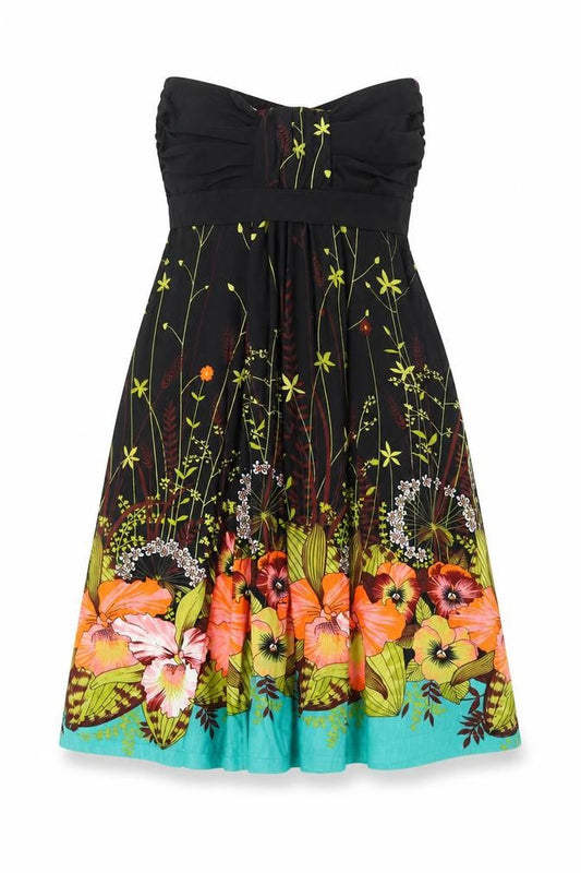 Stella Womens Multicoloured Floral Polyester A-Line Size M Off the Shoulder Pullover