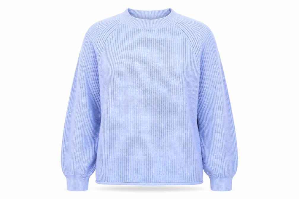 Matalan Womens Blue Round Neck Polyester Pullover Jumper Size M