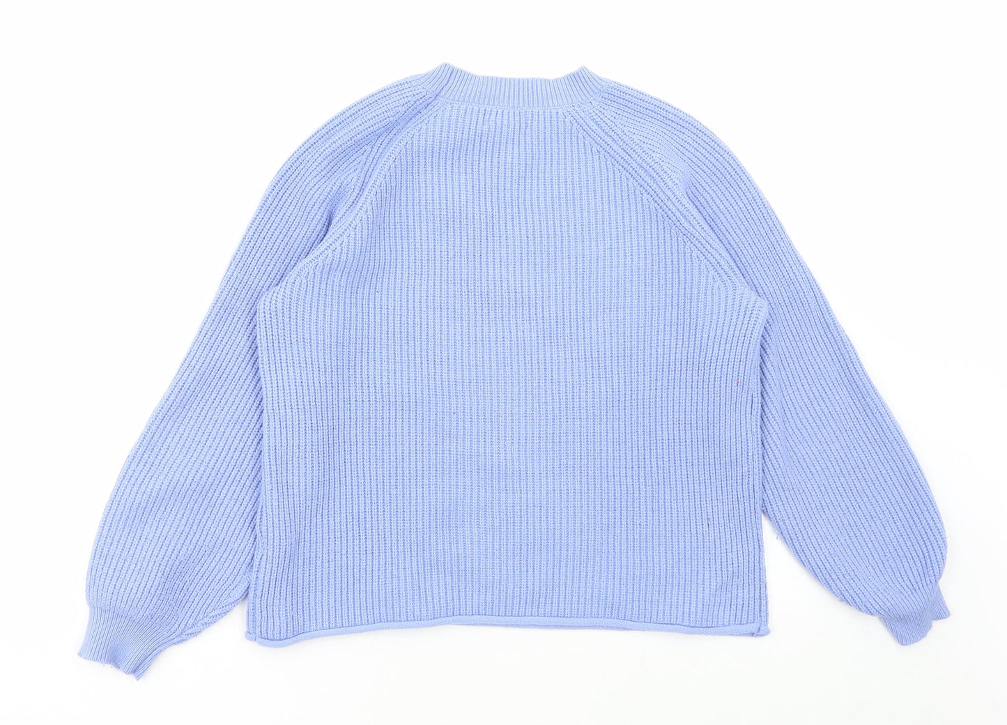 Matalan Womens Blue Round Neck Polyester Pullover Jumper Size M