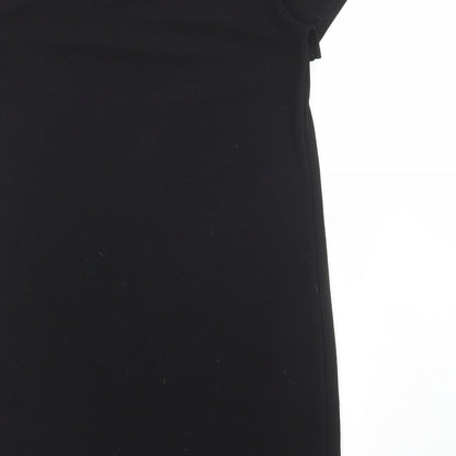 Boohoo Womens Black Polyester A-Line Size 12 Round Neck Pullover