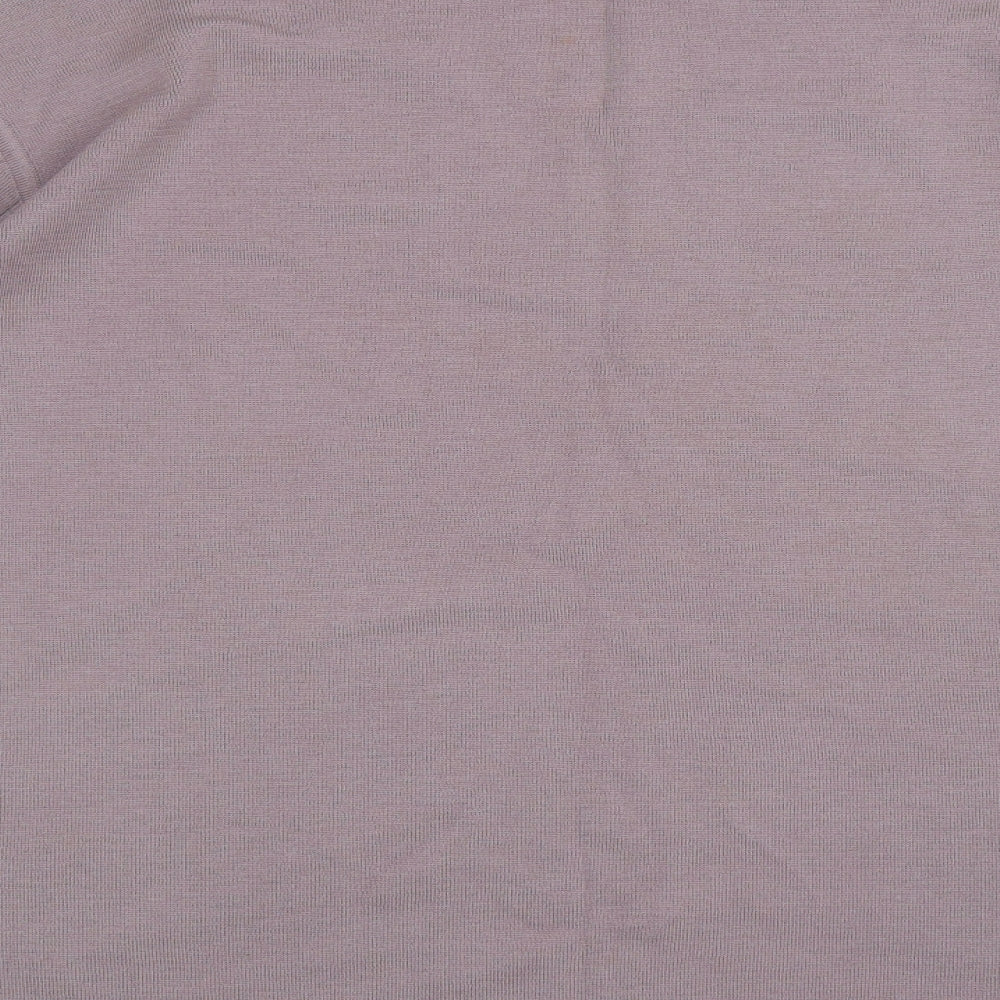 Tigi-Wear Plus Womens Purple V-Neck Wool Pullover Jumper Size 22