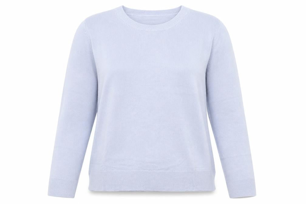 Marks & Spencer Womens Blue Crew Neck Acrylic Pullover Jumper Size 14