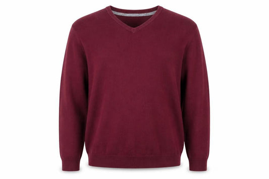 Debenhams Mens Purple V-Neck Acrylic Pullover Jumper Size L