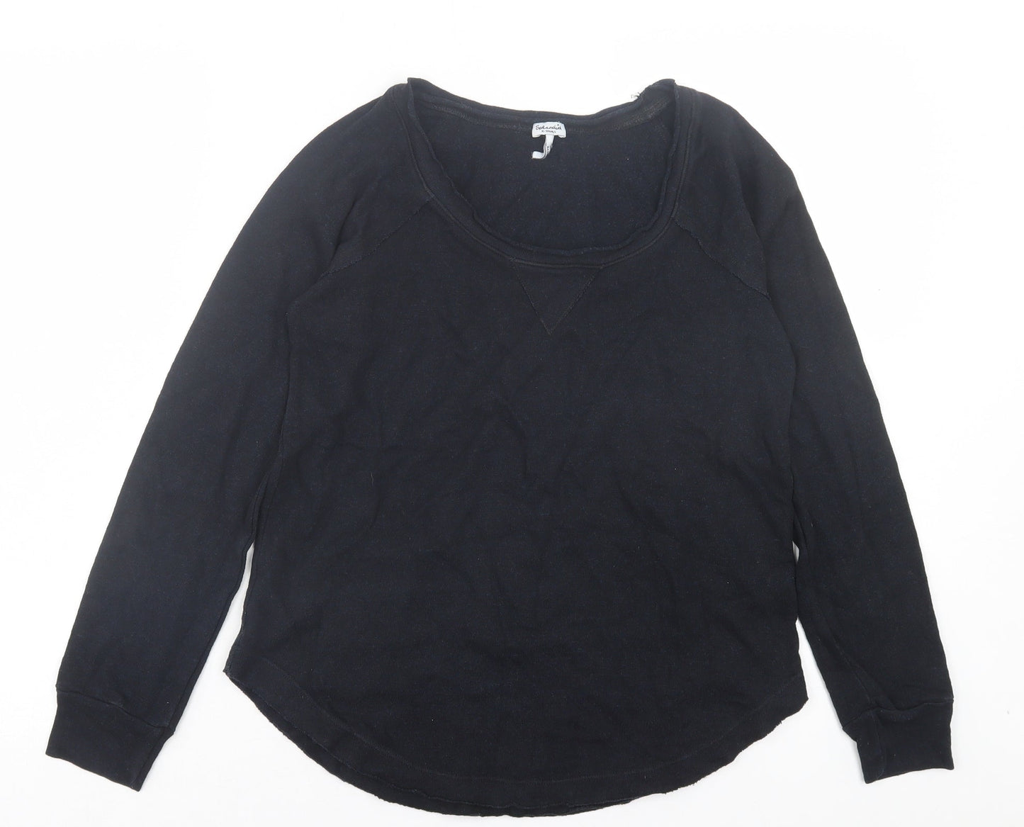 Splendid Womens Blue Scoop Neck Cotton Pullover Jumper Size XS