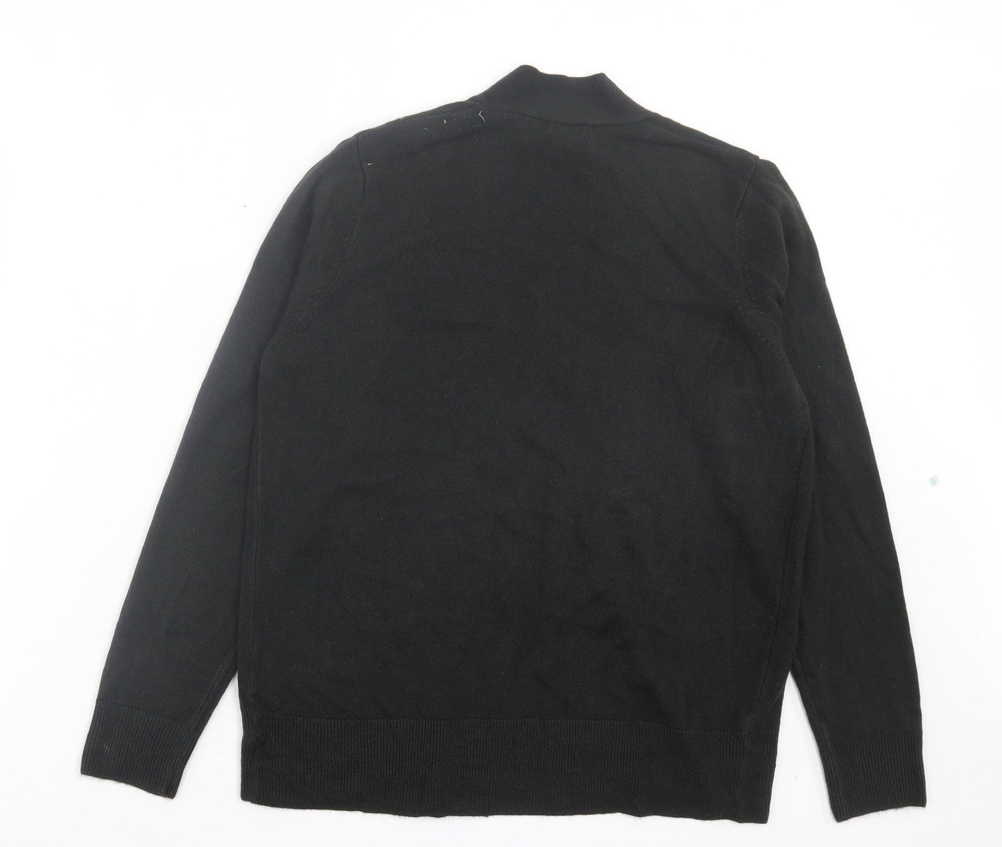 Marks and Spencer Womens Black V-Neck Acrylic Cardigan Jumper Size M