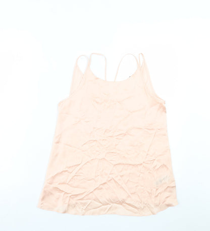 Marks & Spencer Womens Pink Polyester Basic Tank Size 8 Scoop Neck