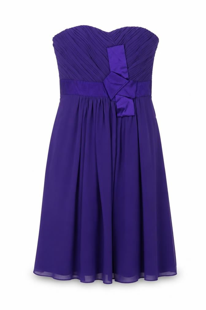 Coast Womens Purple Polyester A-Line Size 8 Sweetheart Zip