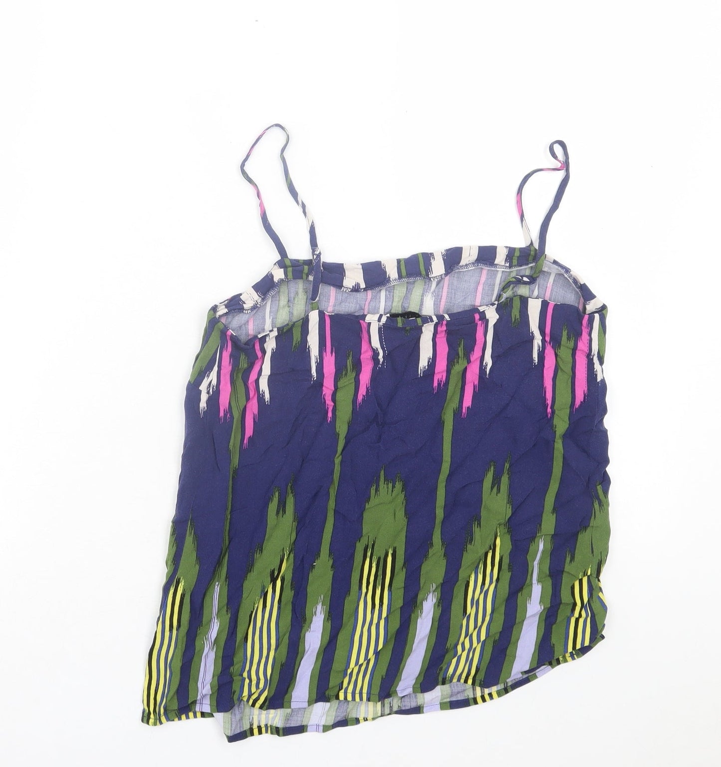Warehouse Womens Multicoloured Geometric Viscose Camisole Tank Size 8 Scoop Neck