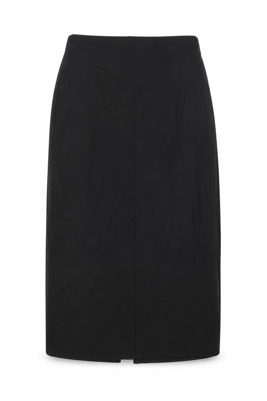 Zara Womens Black Polyamide A-Line Skirt Size L Zip