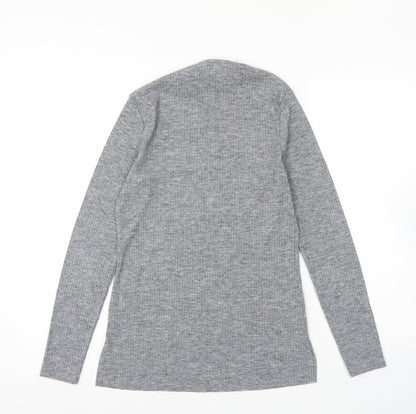 River Island Womens Grey Crew Neck Polyester Pullover Jumper Size 10